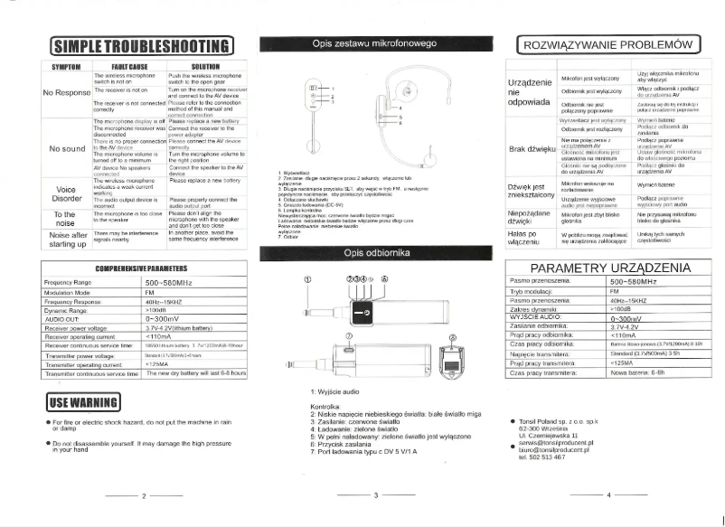 Page 1 de la notice Manuel utilisateur Tonsil MBD 100