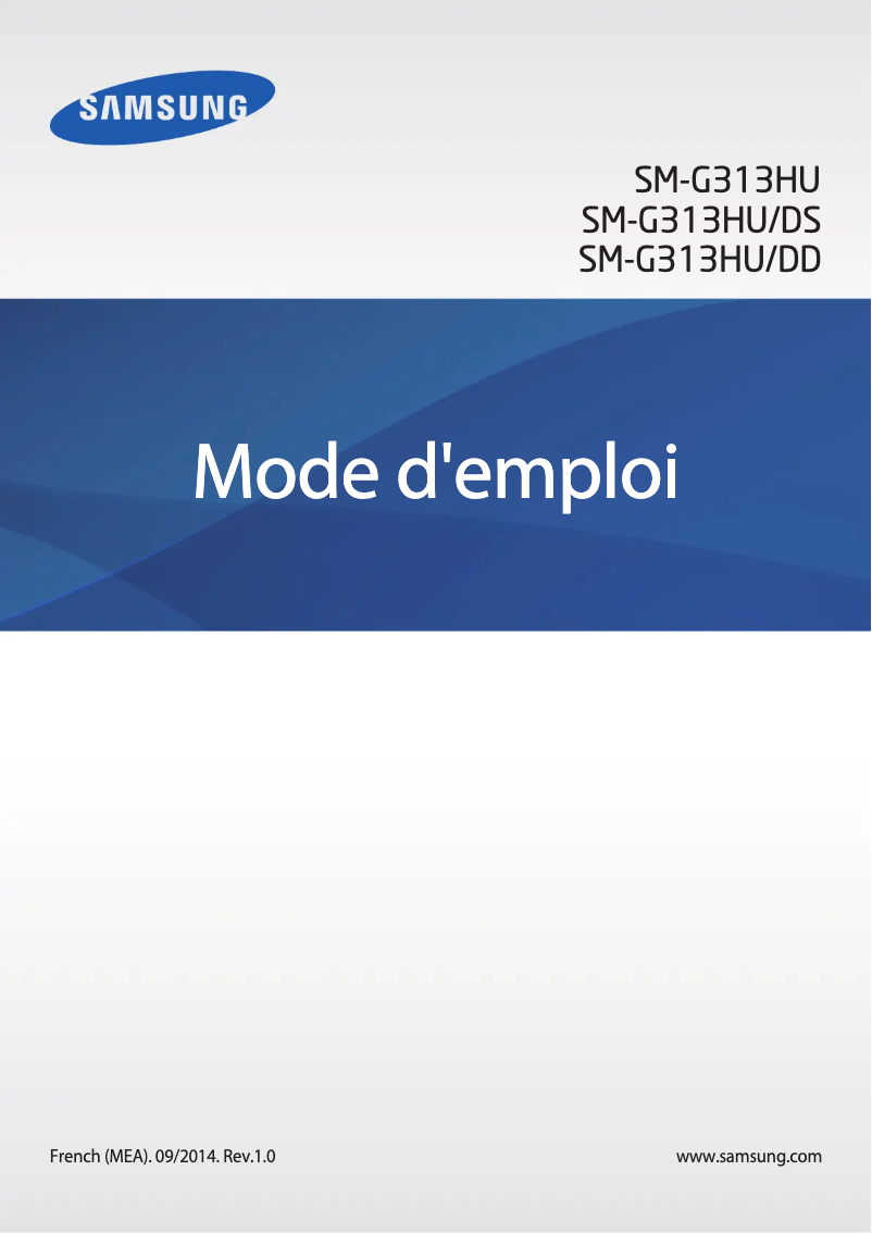 Image de la première page du manuel de l'appareil Galaxy V
