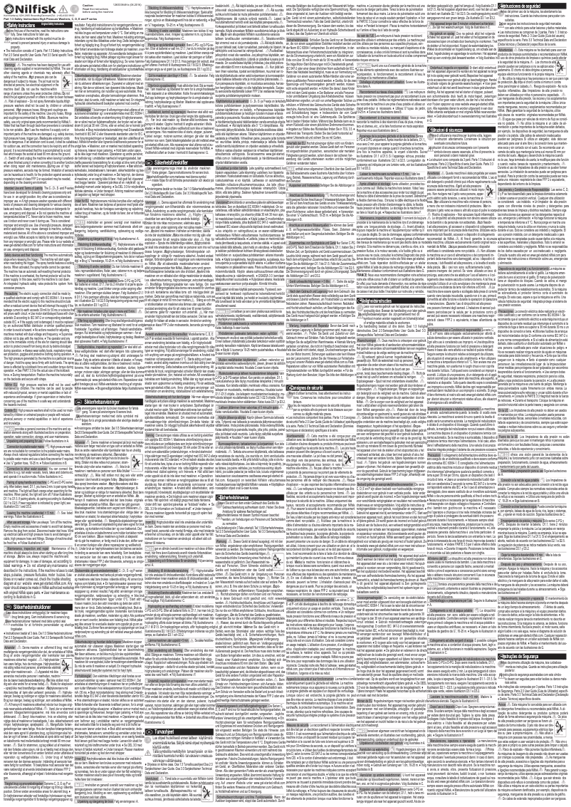 Page 1 de la notice Manuel utilisateur Nilfisk E150.2-10 H X-TRA