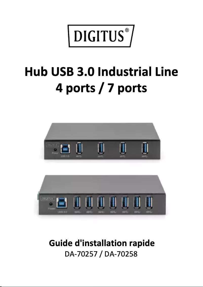 Page 1 de la notice Manuel utilisateur Digitus DA-70258
