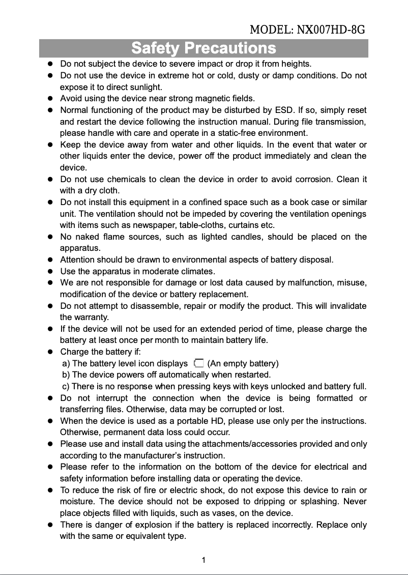 Page 1 de la notice Manuel utilisateur Nextbook Premium 7 HD