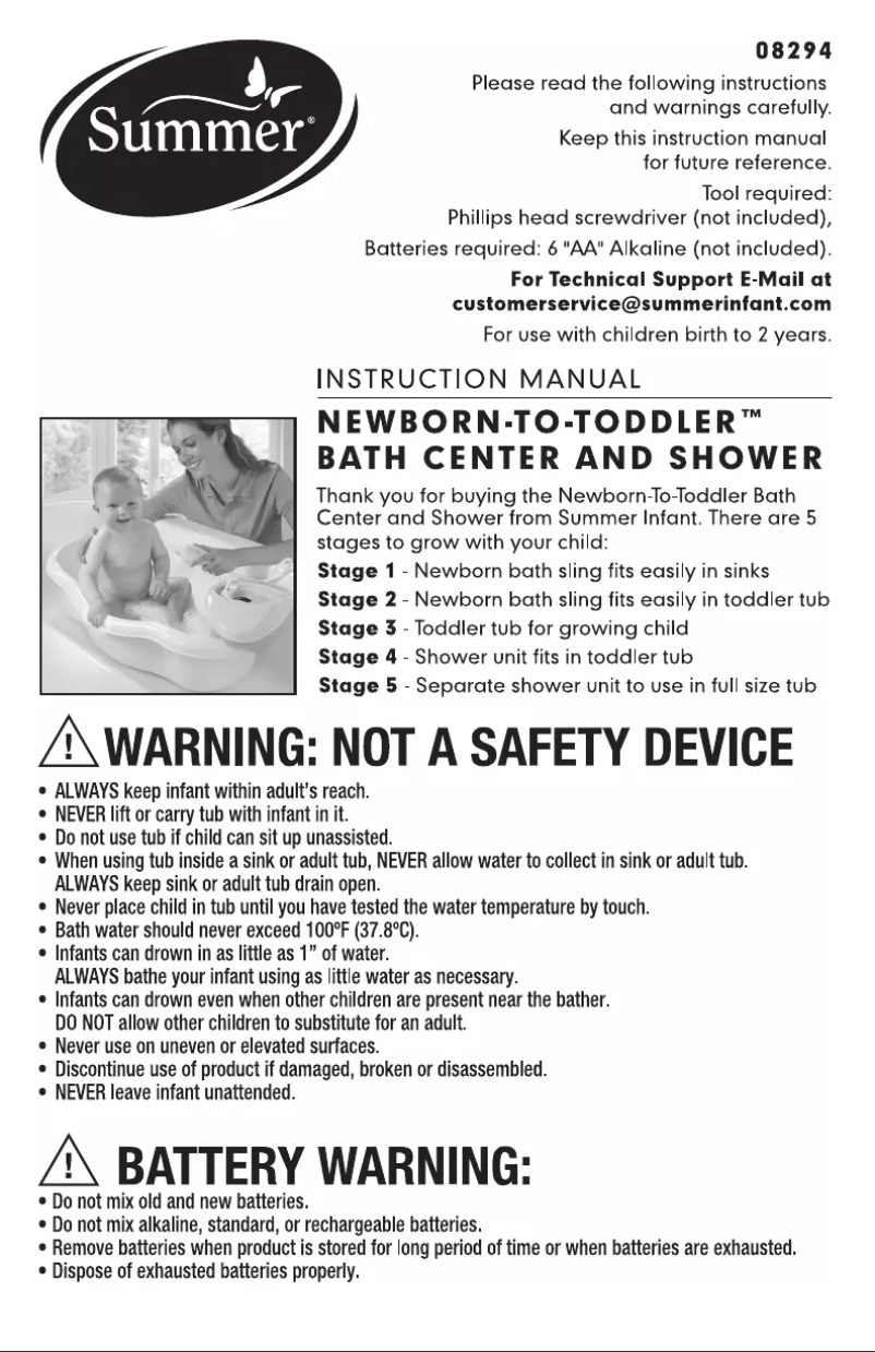 Page 1 of the manual User Manual Summer Infant 18295