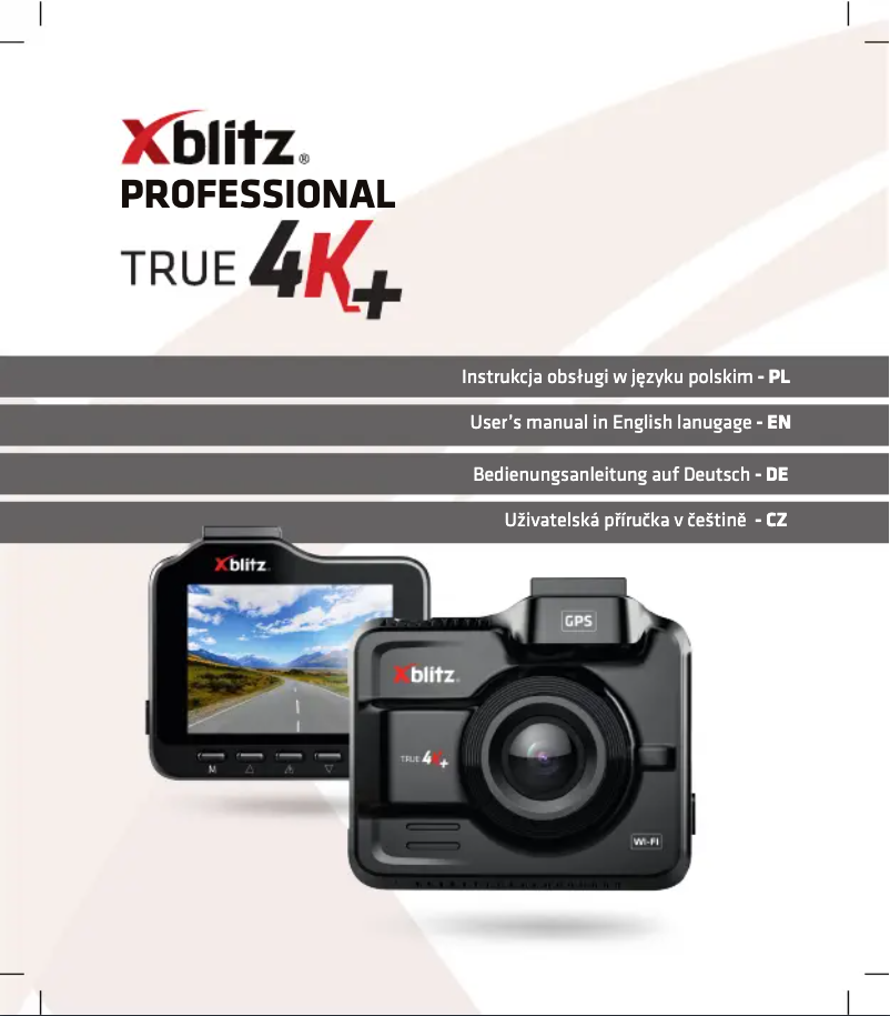 Page 1 de la notice Manuel utilisateur Xblitz True 4K+