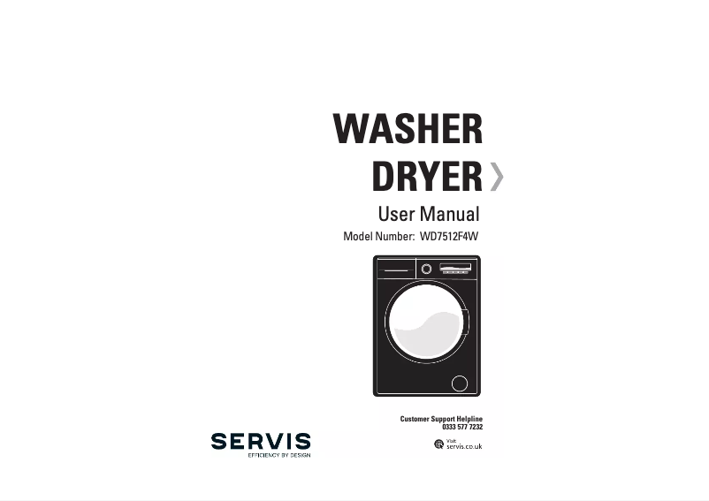 Page 1 de la notice Manuel utilisateur Servis WD7512F4W