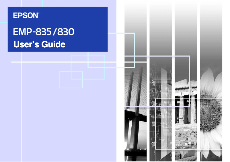 Page 1 de la notice Manuel utilisateur Epson EMP-830