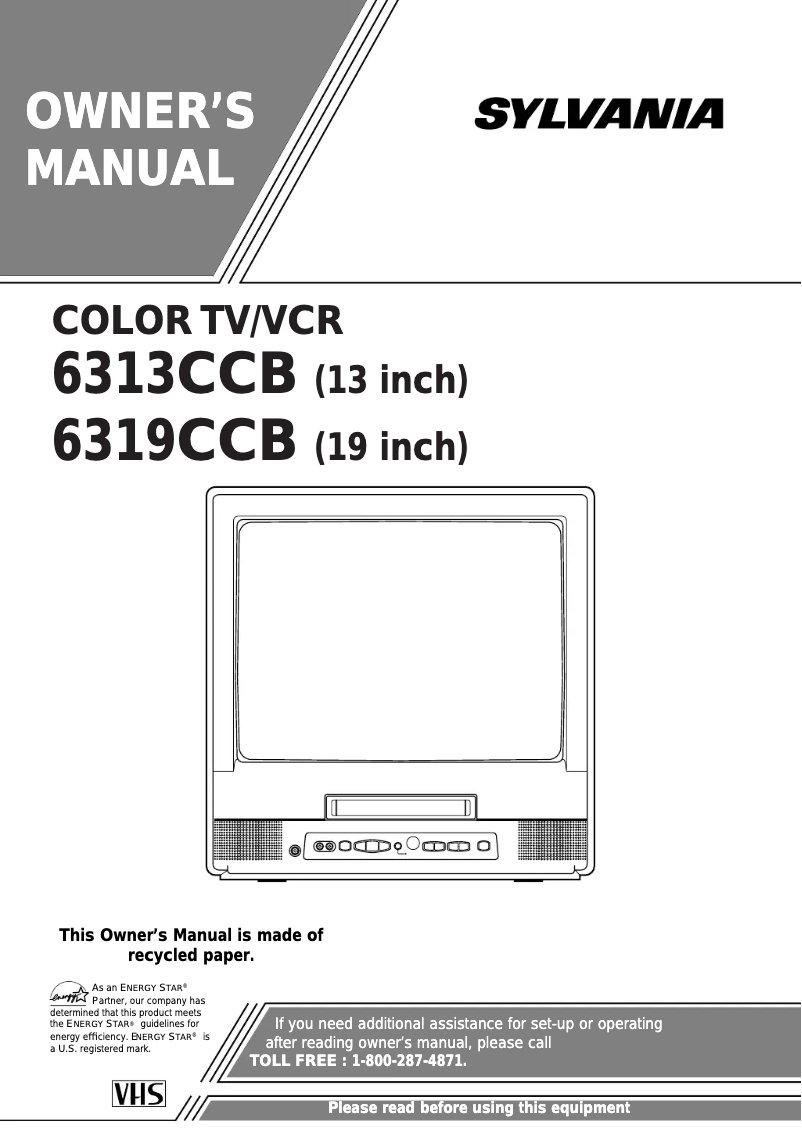 Page 1 of the manual User Manual Sylvania 6319CCB