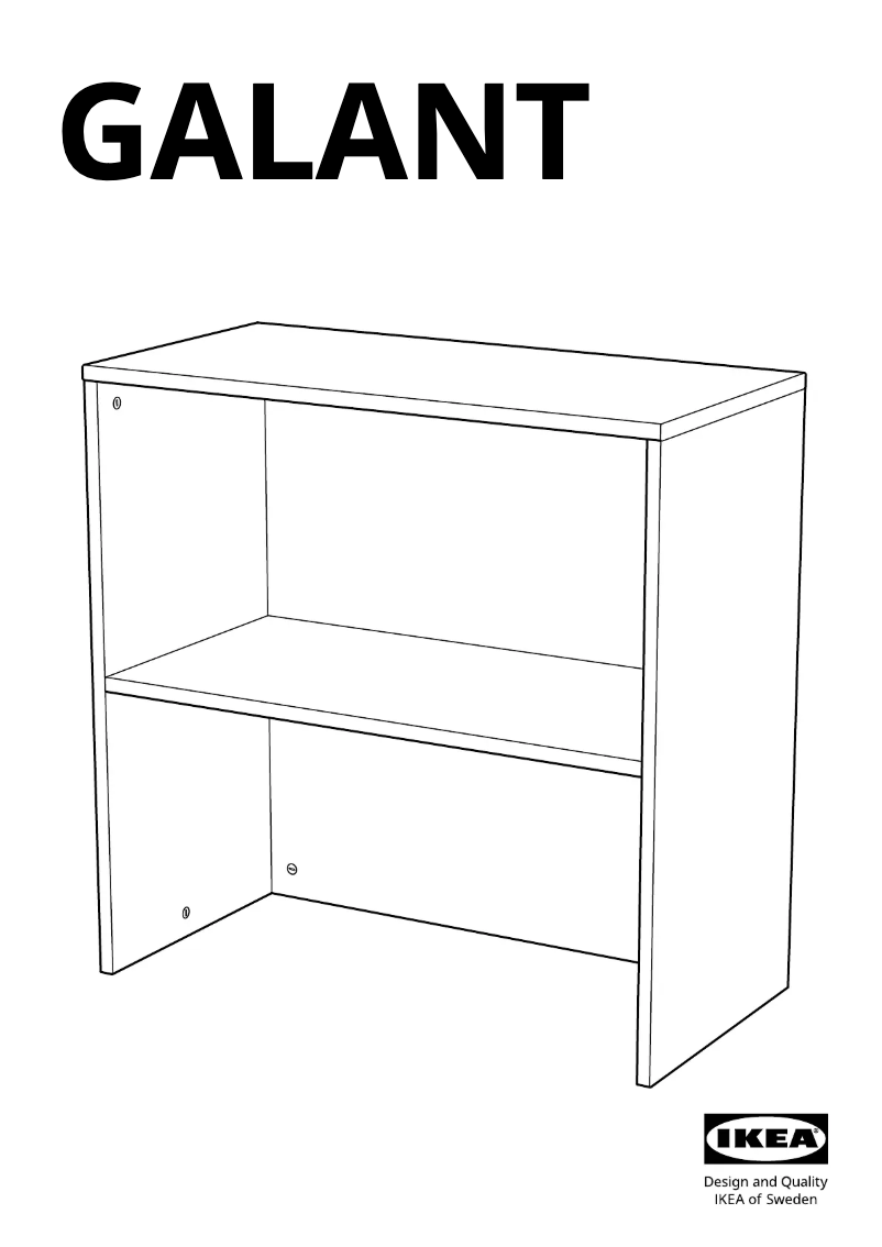 Page 1 de la notice Manuel utilisateur Ikea GALANT 503.644.27