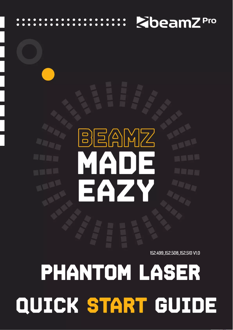 Page 1 de la notice Guide de démarrage rapide BeamZ Phantom 2000