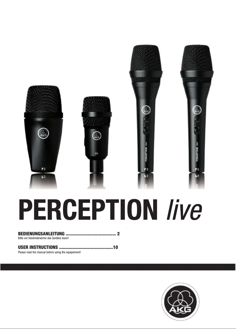 Page 1 de la notice Manuel utilisateur AKG Perception live