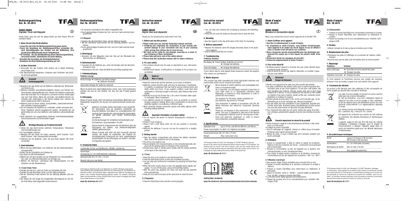 Página 1 del manual Manual de usuario TFA Shake Awake 38.2019