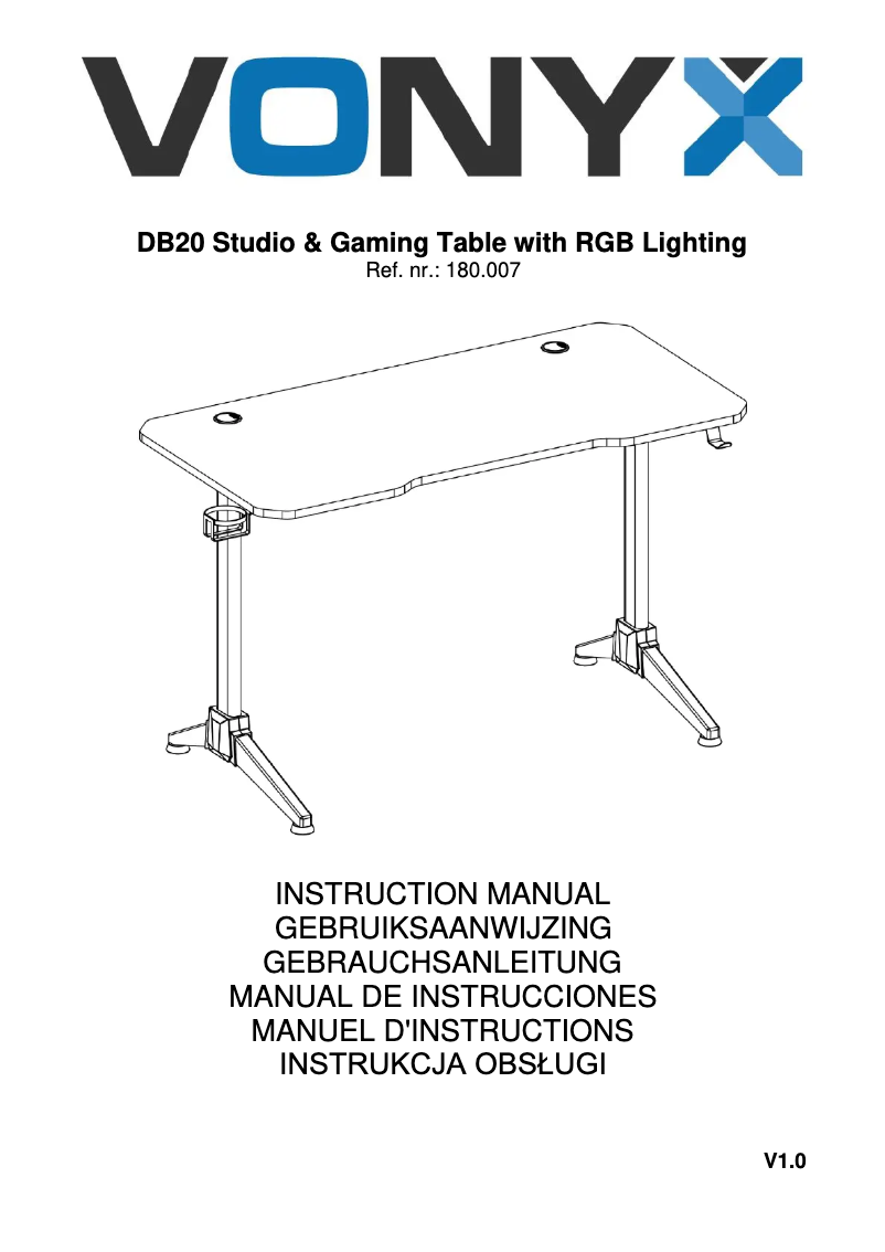 Page 1 de la notice Manuel utilisateur Vonyx DB20
