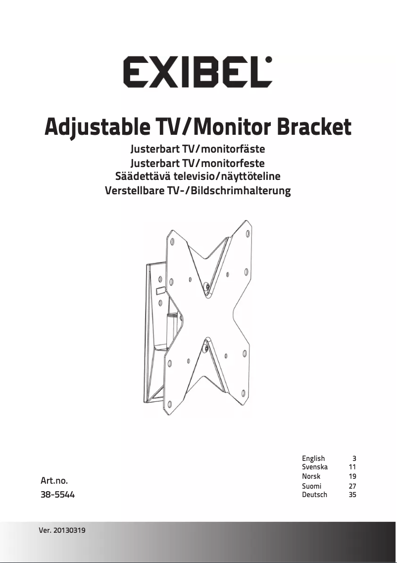 Page 1 de la notice Manuel utilisateur Exibel 38-5544