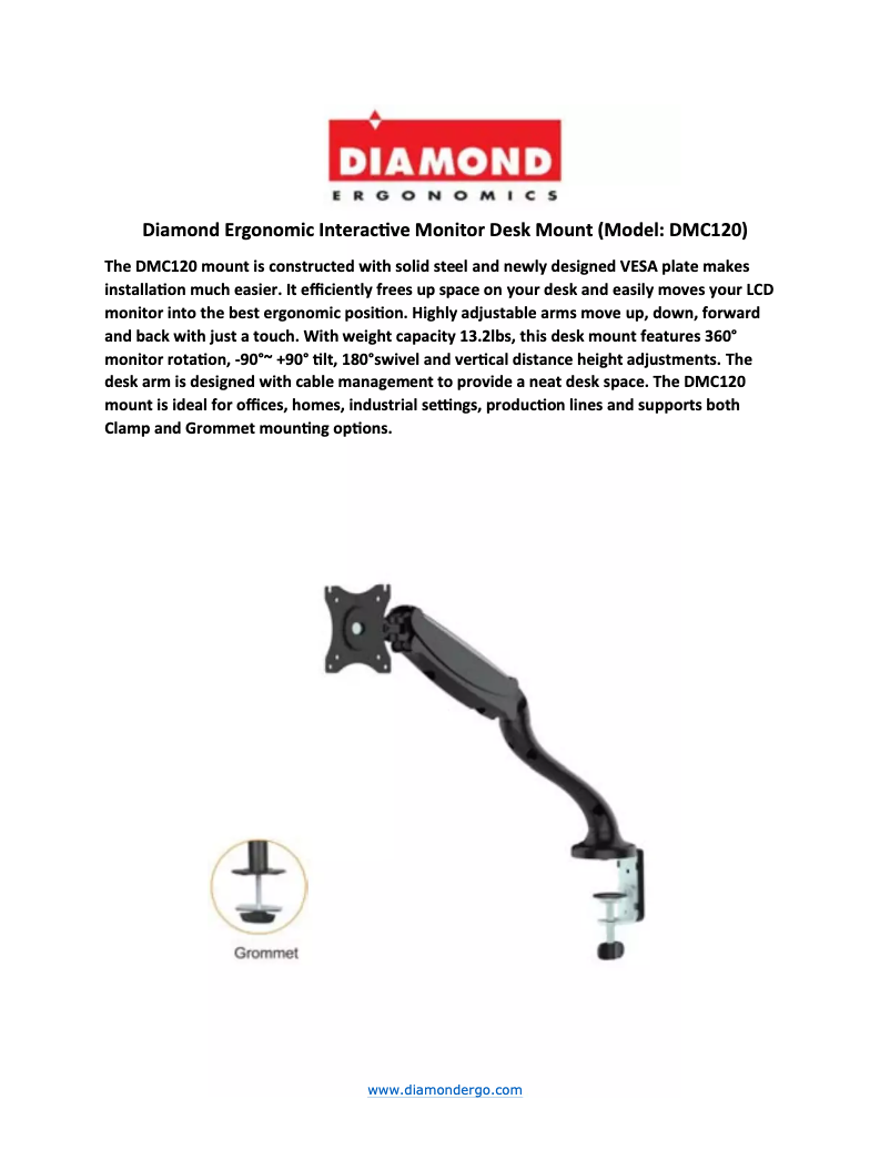 Page 1 de la notice Manuel utilisateur Diamond DMC120