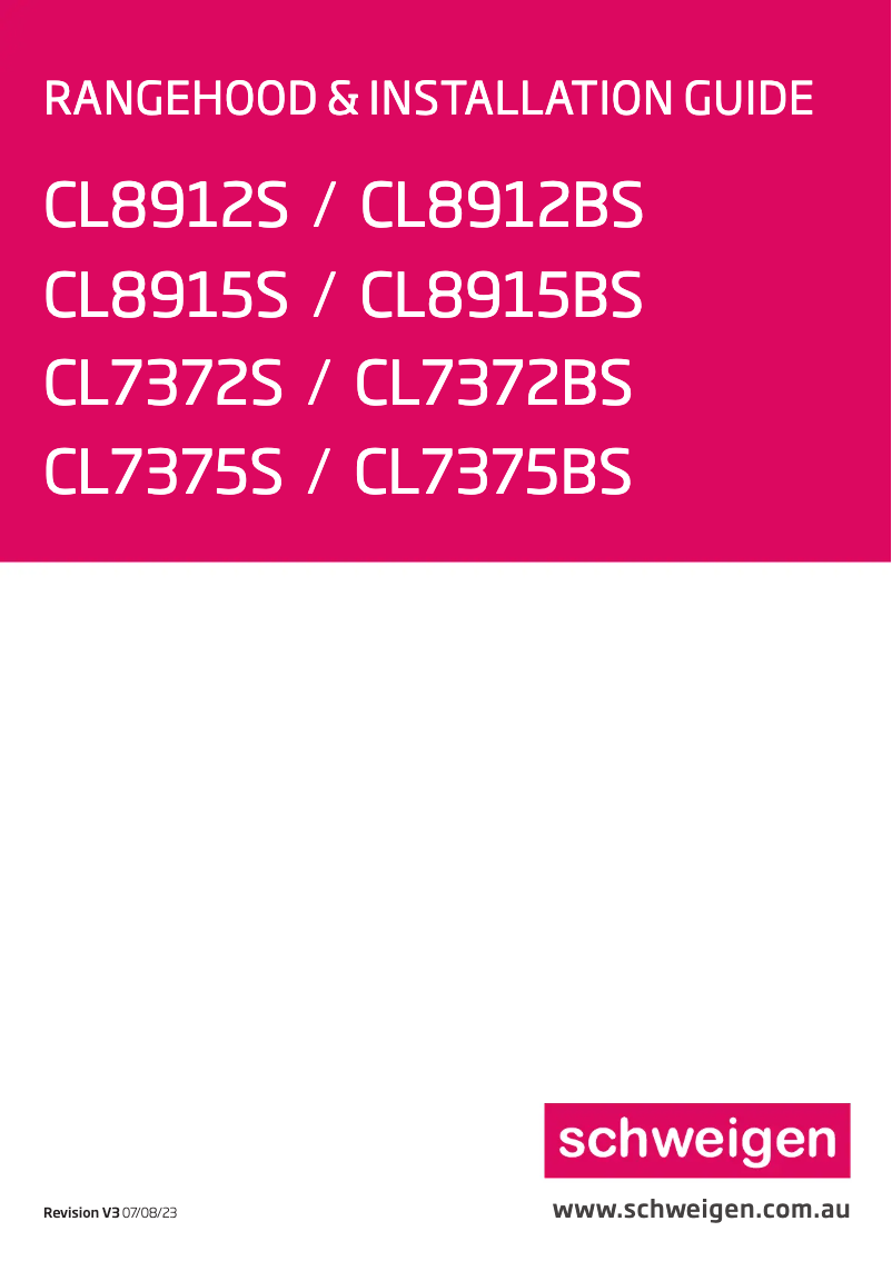 Page 1 de la notice Manuel utilisateur Schweigen CL8912BS