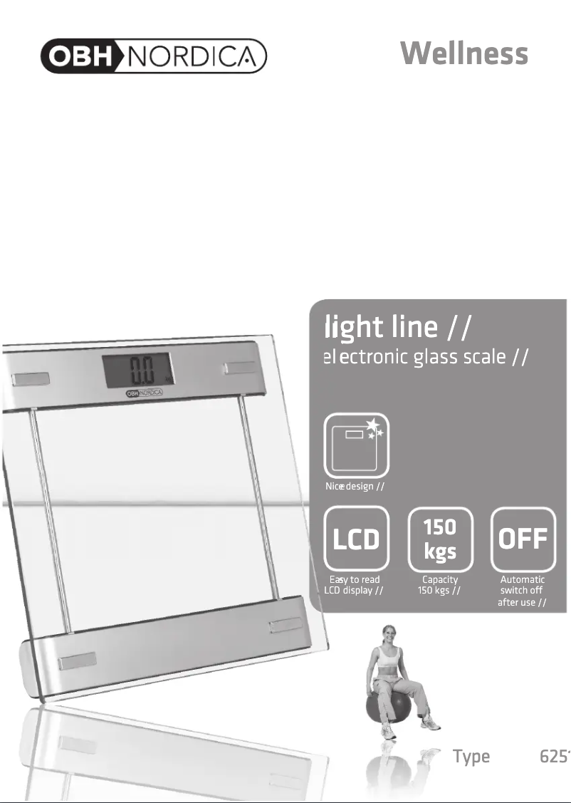 Page 1 de la notice Manuel utilisateur OBH Nordica Light Line