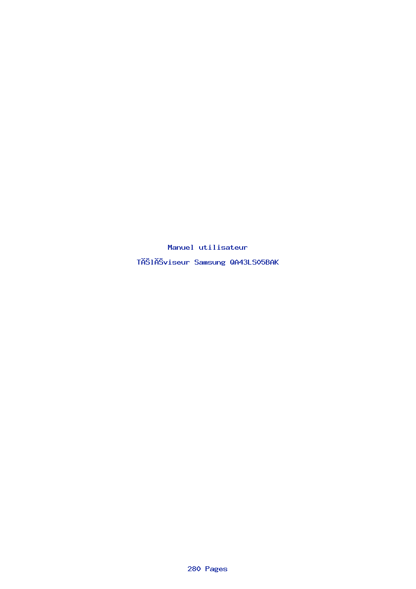 Page 1 de la notice Manuel utilisateur Samsung QA43LS05BAK