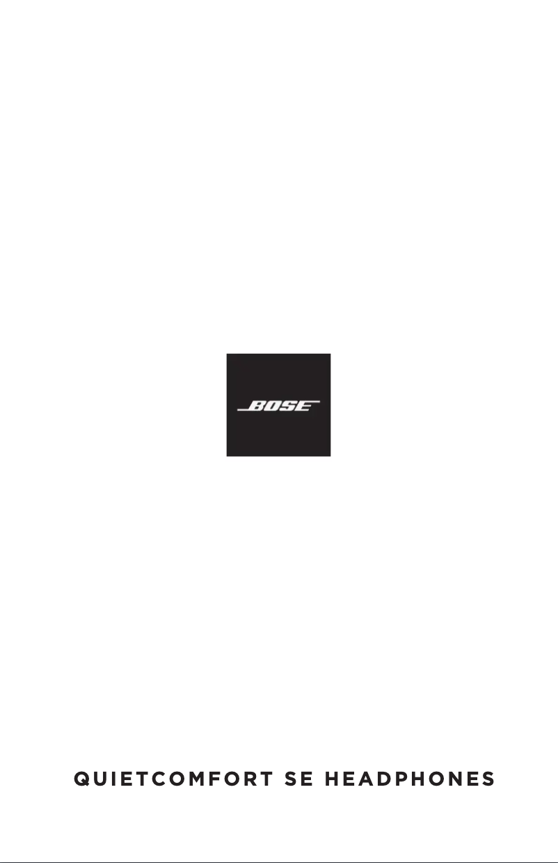 Page 1 of the manual User Manual Bose QuietComfort SE