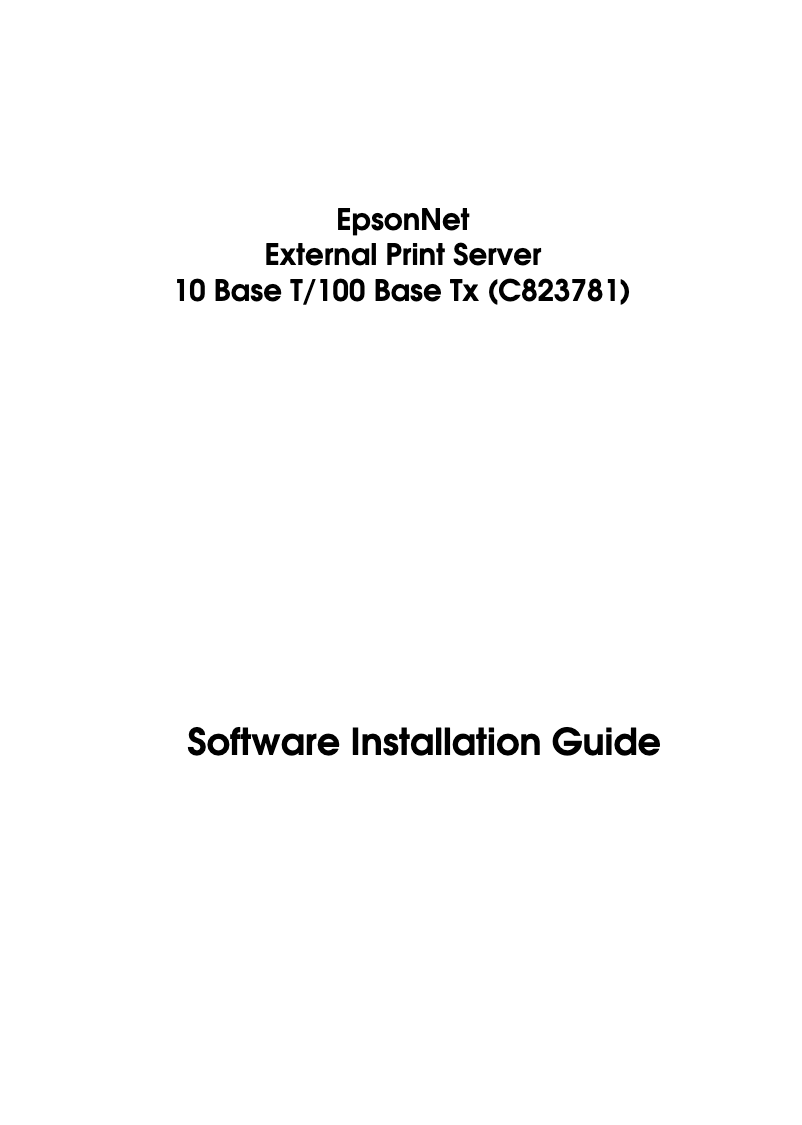 Page 1 de la notice Guide d'installation Epson C823781