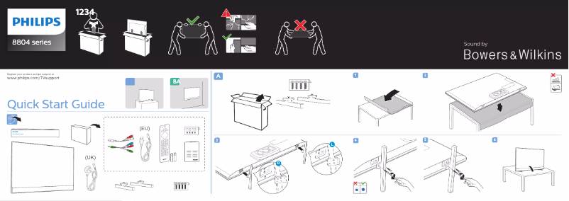 Página 1 del manual Guía de inicio rápido Philips 55PUS8804