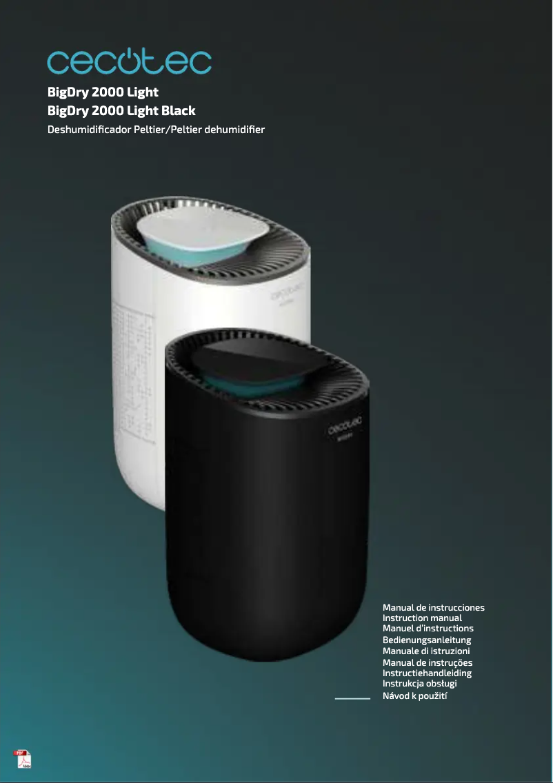 Página 1 del manual Manual de usuario Cecotec BigDry 2000 Light