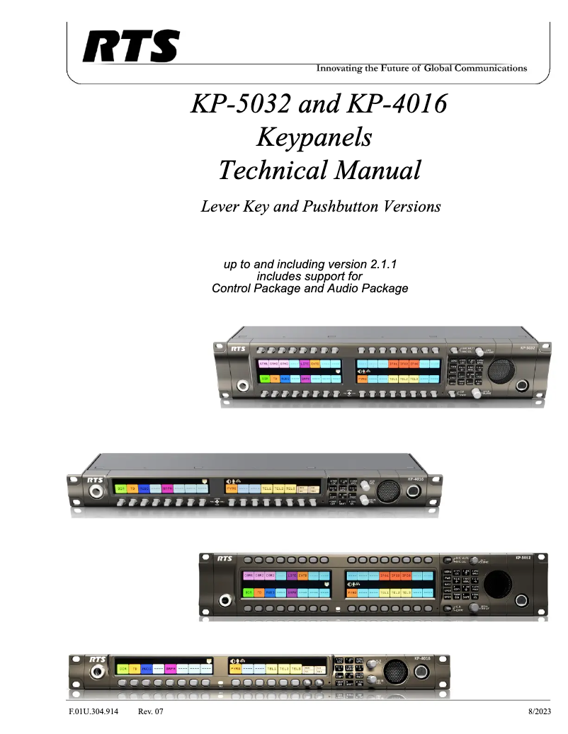Image de la première page du manuel de l'appareil KP-5032