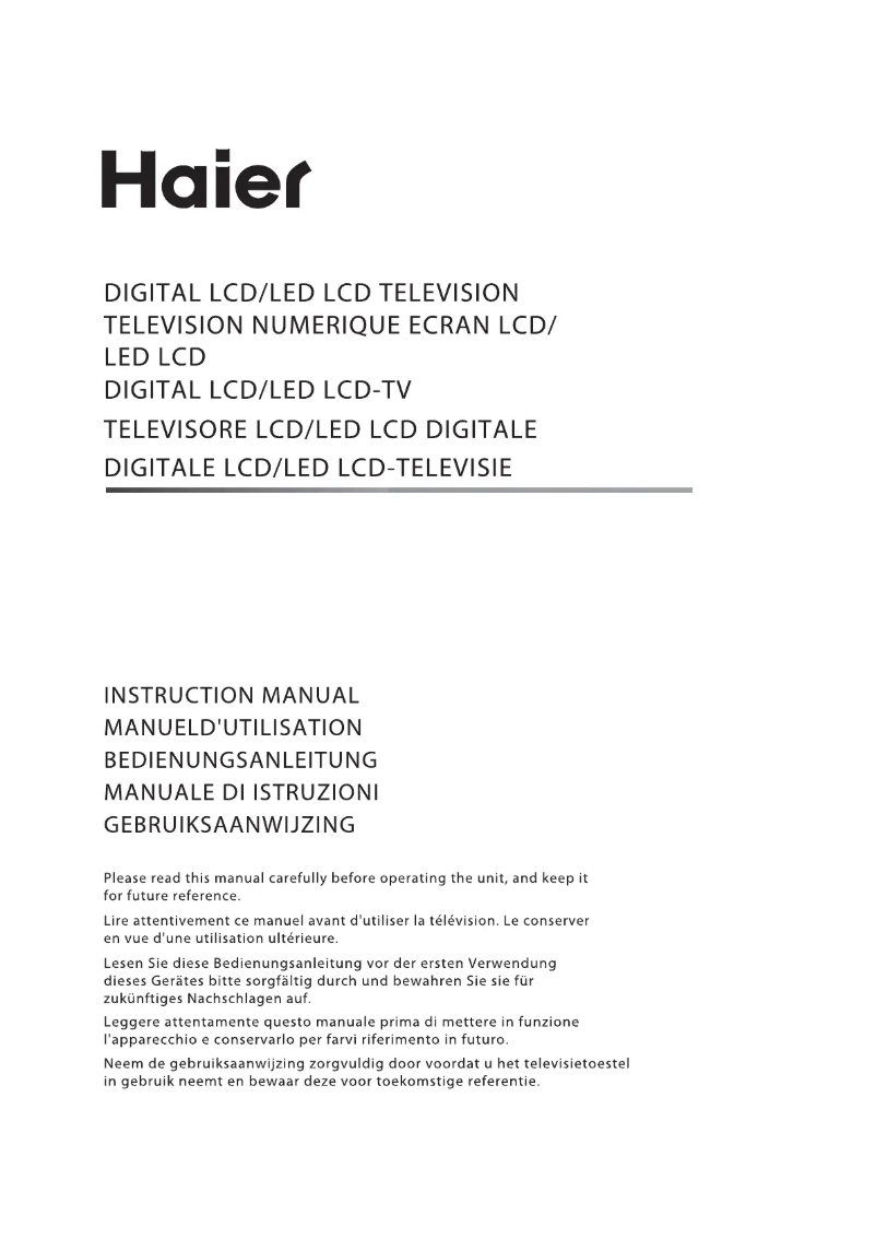 Page 1 de la notice Manuel utilisateur Haier LT22R3CRW