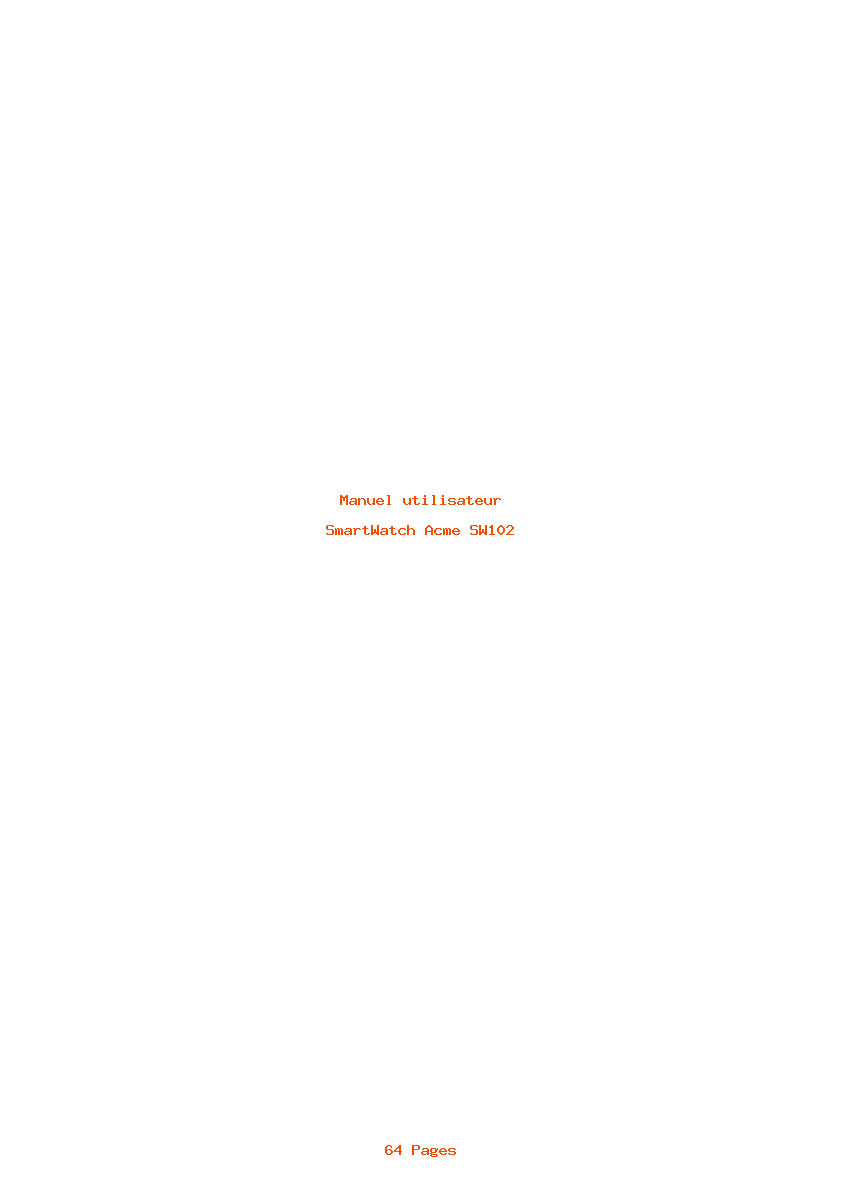 Page 1 de la notice Manuel utilisateur Acme SW102