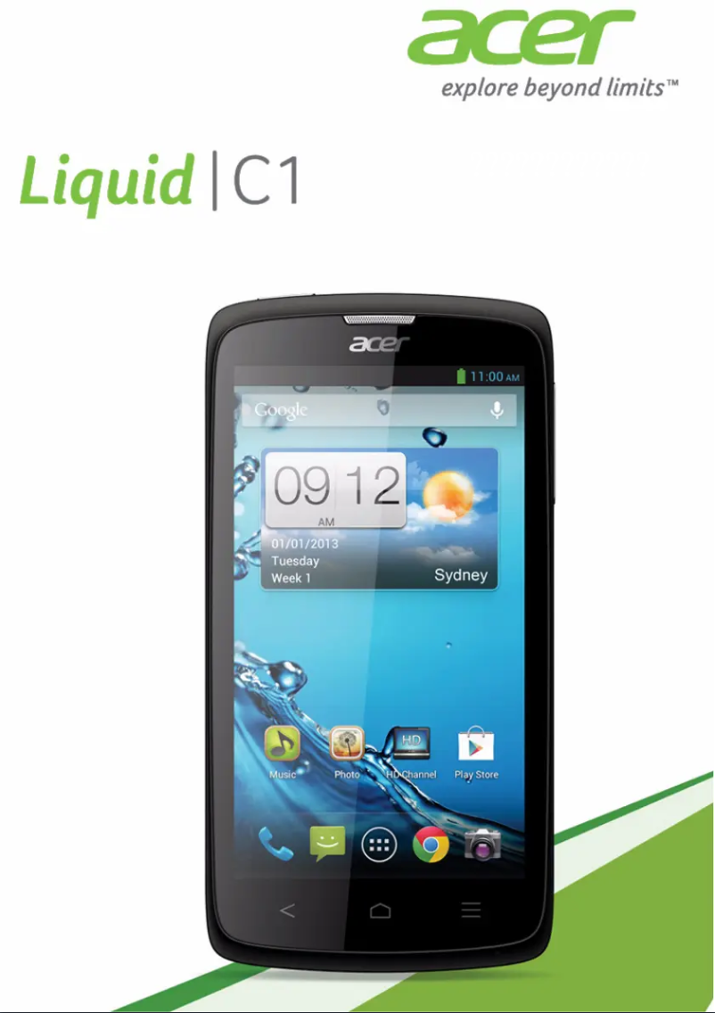 Page 1 de la notice Manuel utilisateur Acer Liquid C1 I110