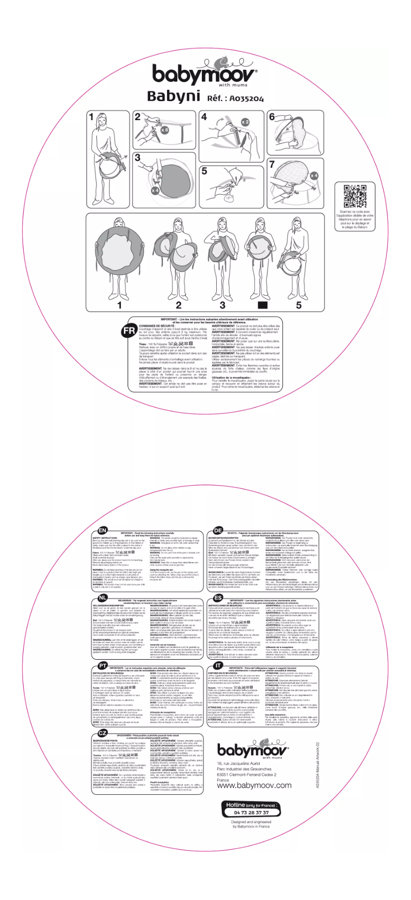 Page 1 de la notice Manuel utilisateur Babymoov A035204