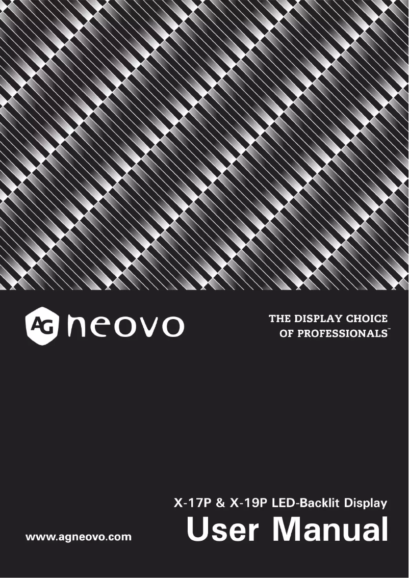 Page 1 de la notice Manuel utilisateur AG Neovo X-17P