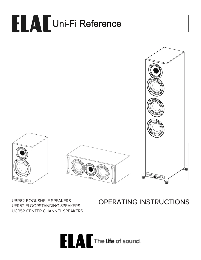 Page 1 de la notice Mode d'emploi ELAC Uni-Fi Reference UCR52