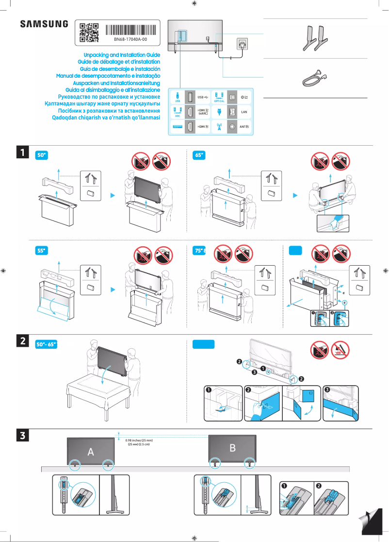 Página 1 del manual Manual de usuario Samsung QA50QE1CAJ