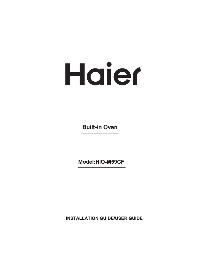 Página 1 del manual Manual de usuario Haier HIO-M59CF