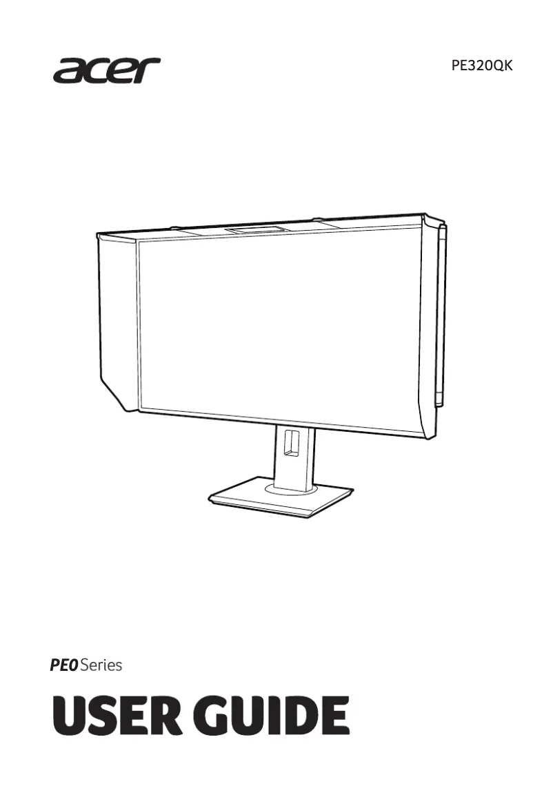 Page 1 de la notice Guide de démarrage rapide Acer PE320QK