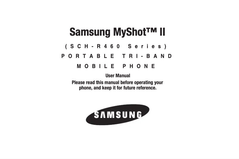 Page 1 de la notice Manuel utilisateur Samsung MyShot II