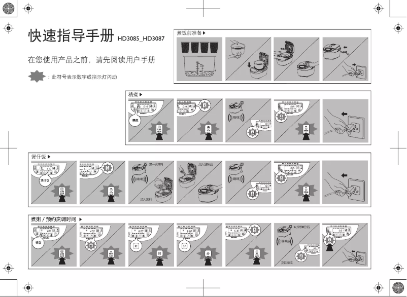 Page 1 de la notice Guide de démarrage rapide Philips Avance Collection HD3087