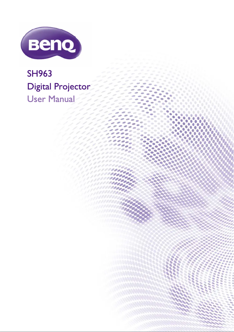 Page 1 de la notice Manuel utilisateur BenQ 9H.J8C77.15E