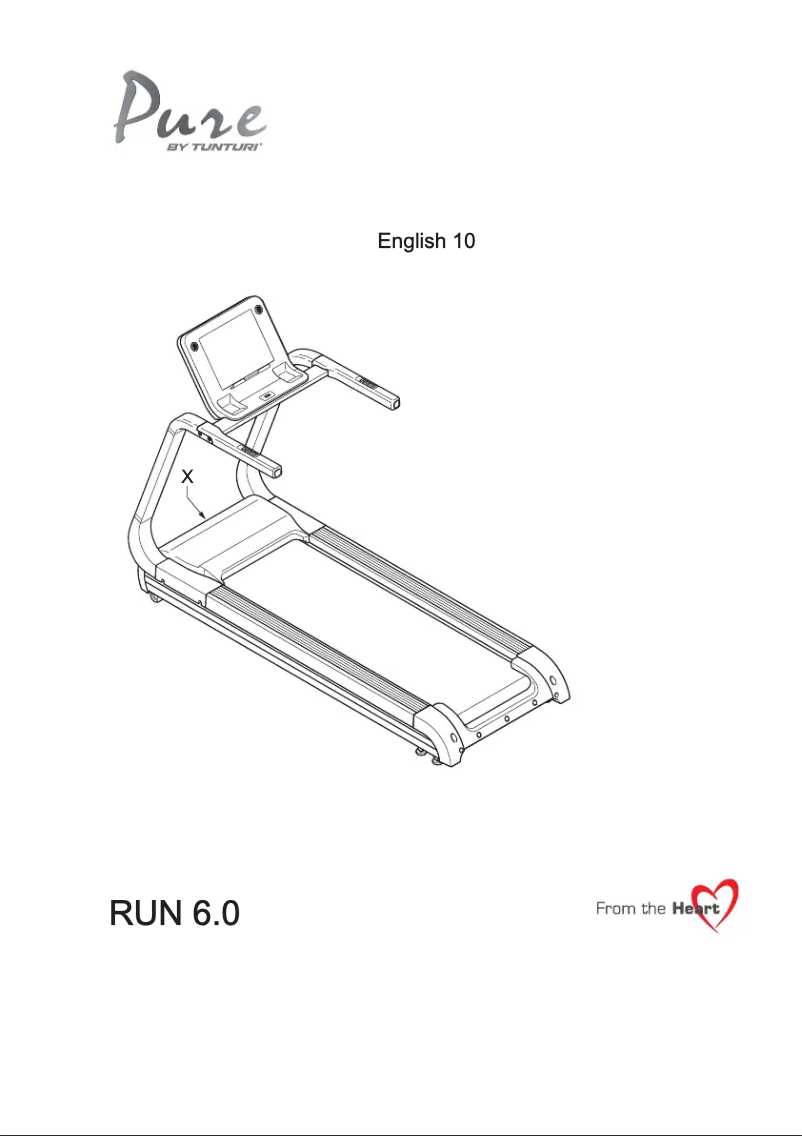 Page 1 de la notice Manuel utilisateur Tunturi Pure Run 6.0