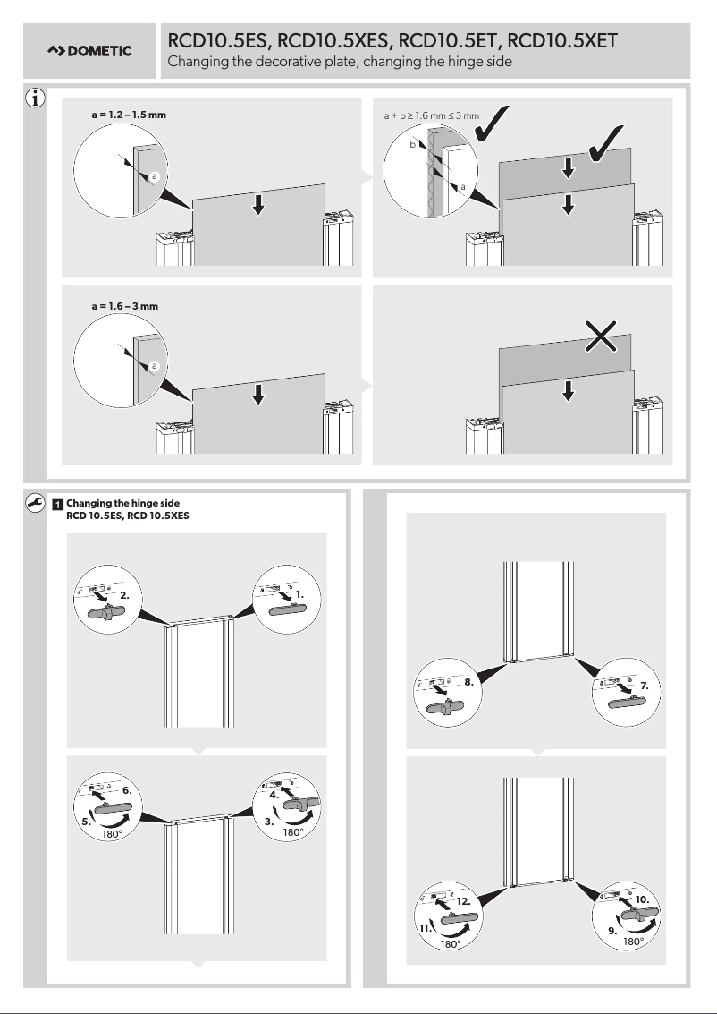 Page 1 de la notice Manuel utilisateur Dometic RCD10.5XES