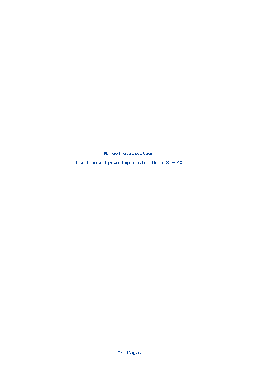 Page 1 de la notice Manuel utilisateur Epson Expression Home XP-440