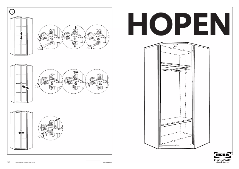 Page 1 de la notice Manuel utilisateur Ikea HOPEN