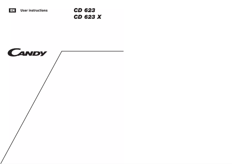 Page 1 of the manual User Manual Candy CD 623 X UK
