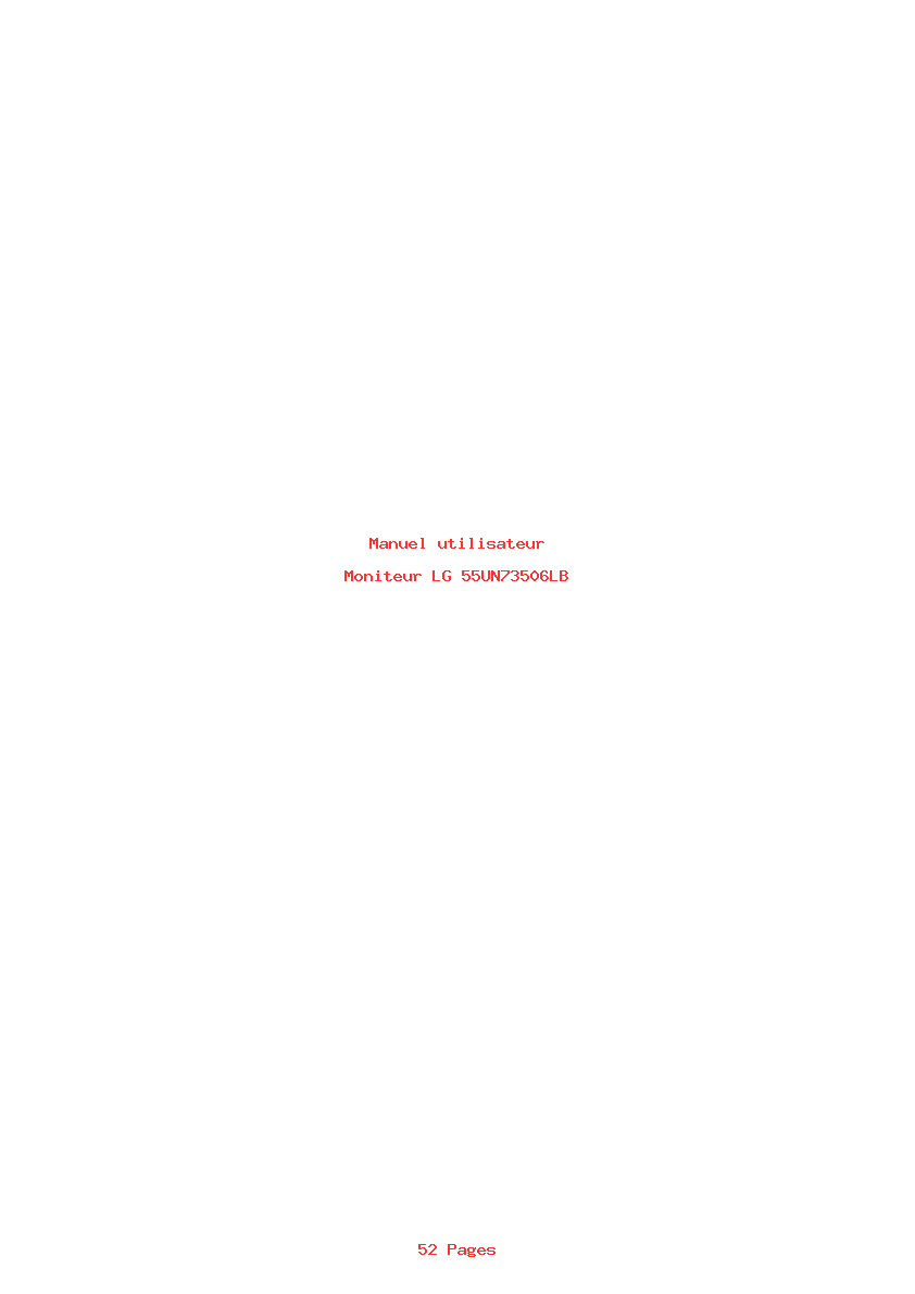 Page 1 de la notice Manuel utilisateur LG 55UN73506LB