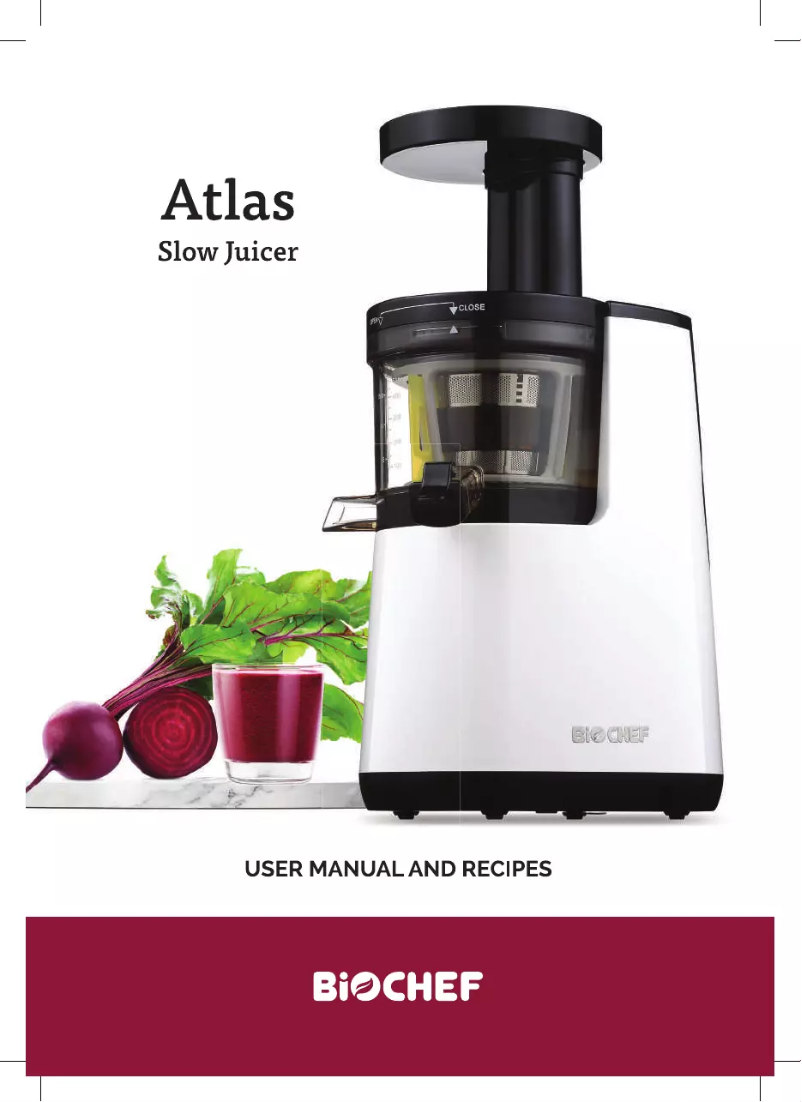 Page 1 de la notice Manuel utilisateur BioChef Atlas