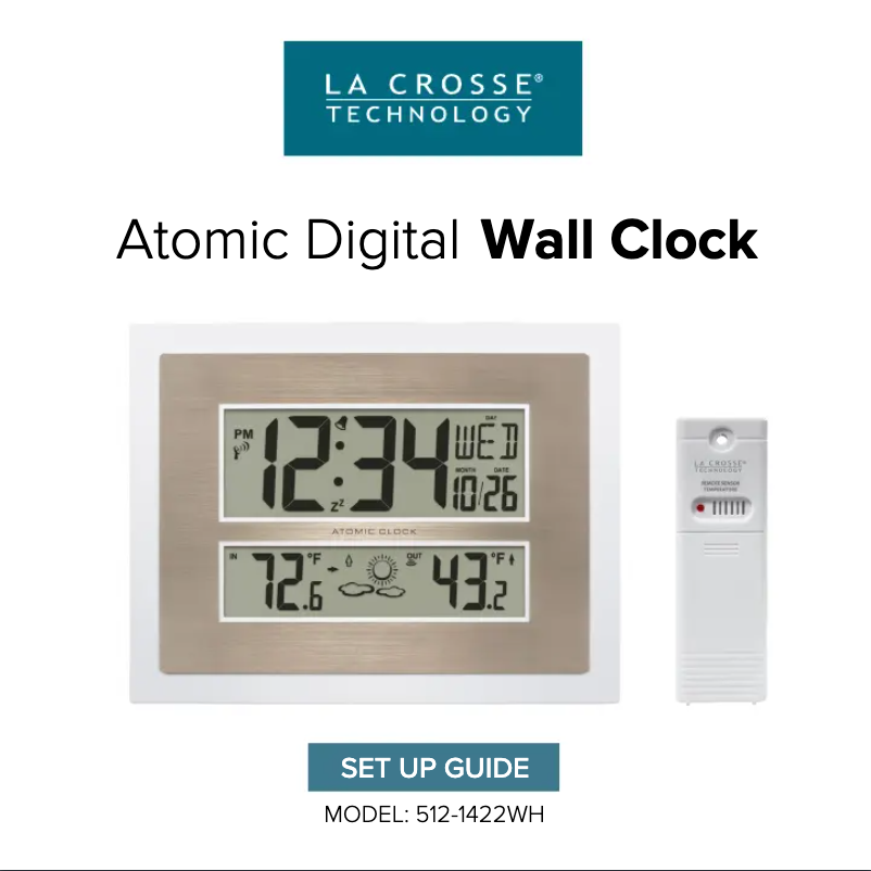 Page 1 of the manual User Manual La Crosse Technology 512-14937