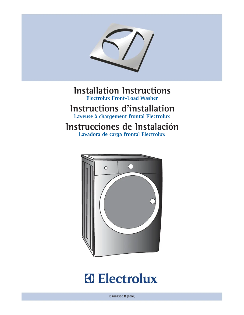 Página 1 del manual Guía de instalación Electrolux EWFLW65IRR
