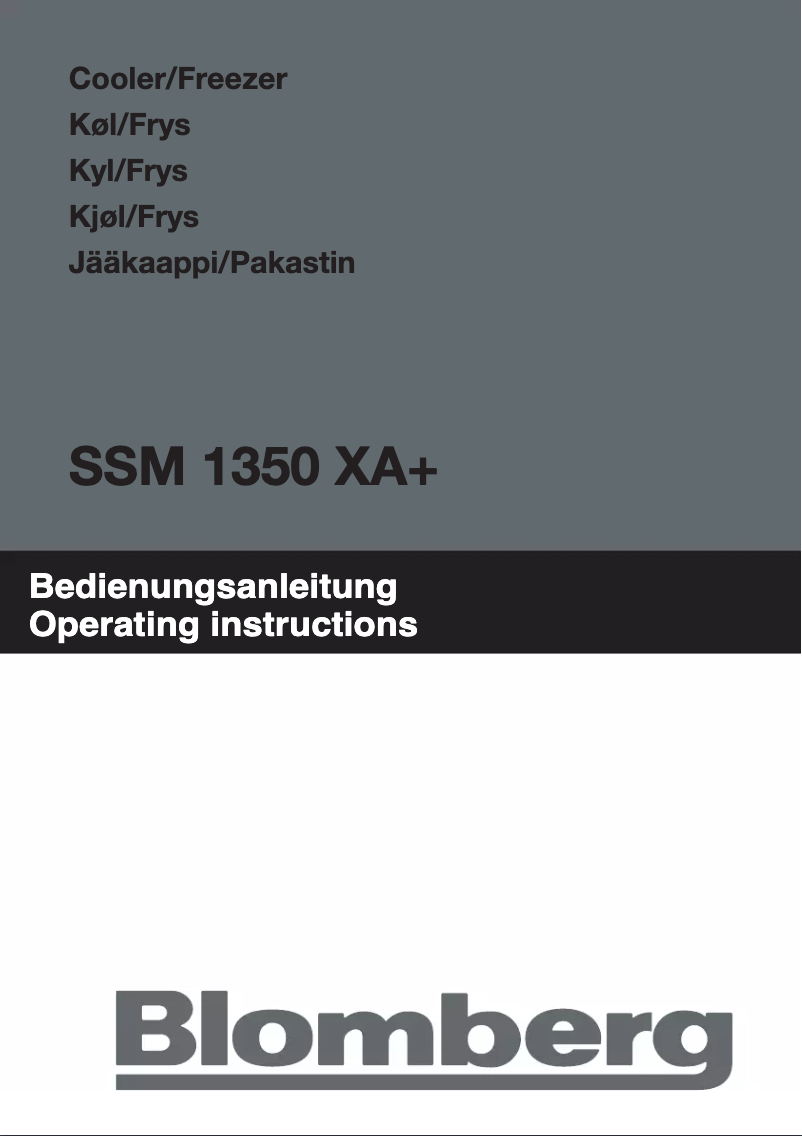 Página 1 del manual Manual de usuario Blomberg SSM 1350 X
