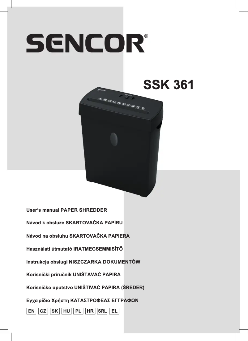 Página 1 del manual Manual de usuario Sencor SSK 361