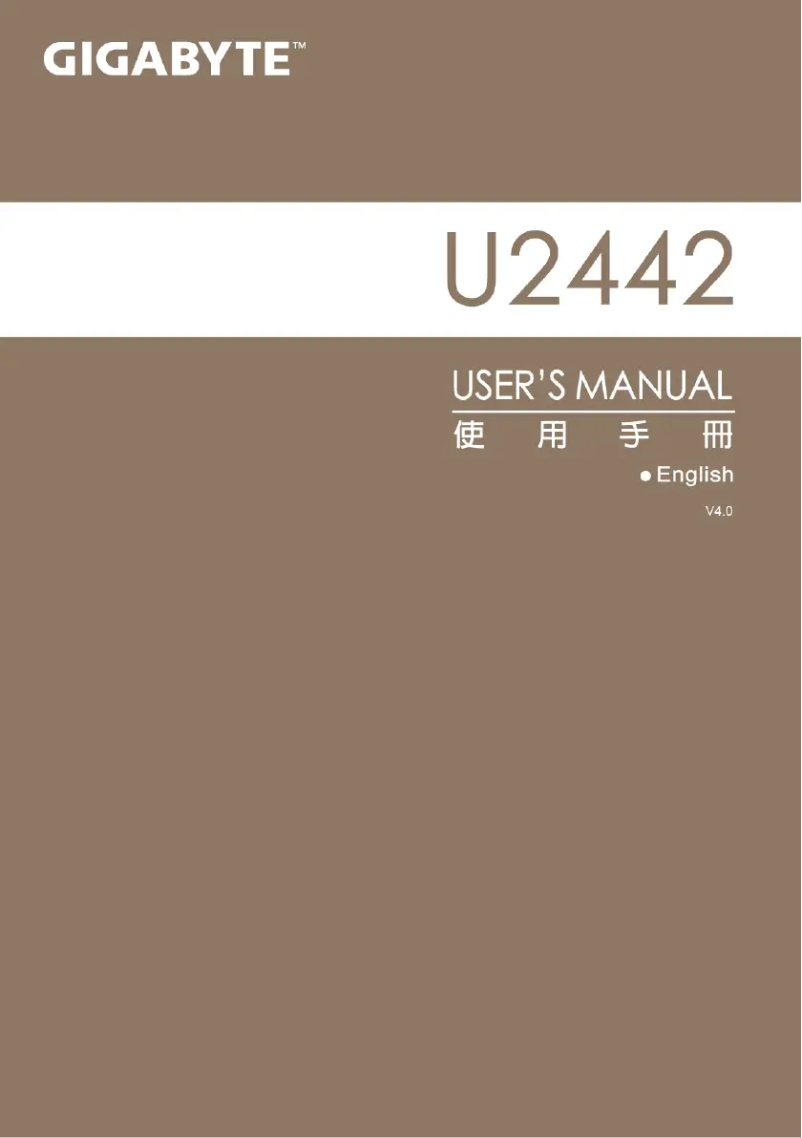 Página 1 del manual Manual de usuario Gigabyte U2442V
