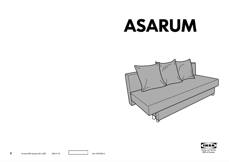 Page 1 de la notice Manuel utilisateur Ikea ASARUM 502.846.47